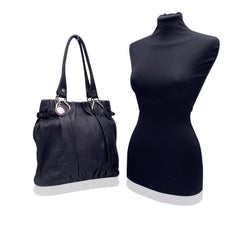 Celine Tote Bag Handtasche Umhängetasche aus schwarzem Leder