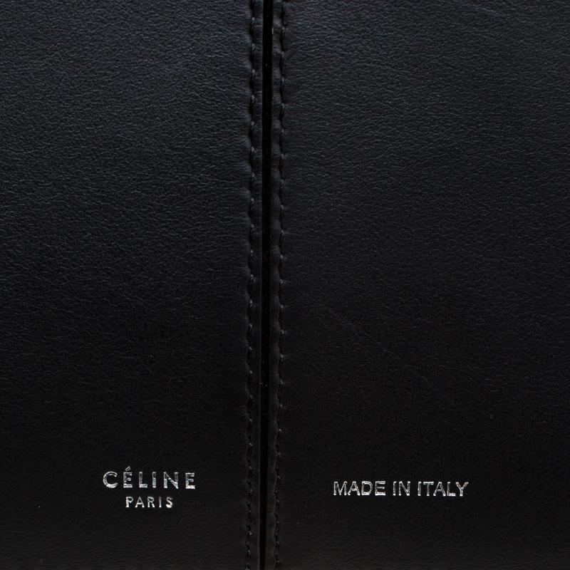 Women's Celine Black Leather Trifold Chain Clutch