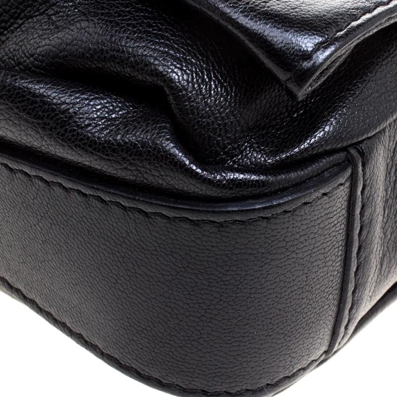 Women's Celine Black Leather Turnlock Chain Shoulder Bag