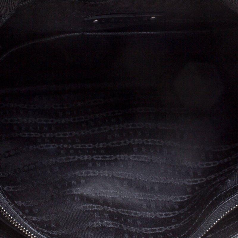 Celine Black Leather Turnlock Chain Shoulder Bag 1
