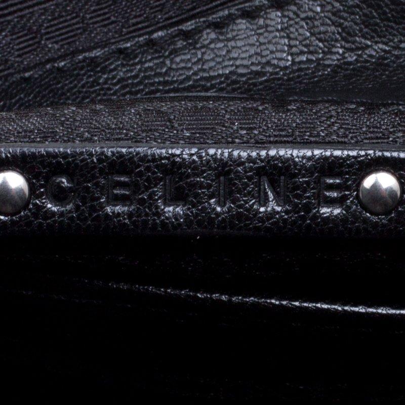 Celine Black Leather Turnlock Chain Shoulder Bag 2