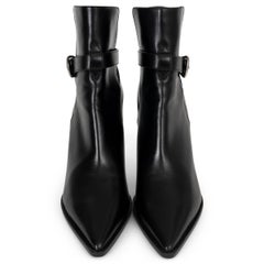 CELINE black leather VERNEUIL JODPHUR Booties Boots Shoes 40