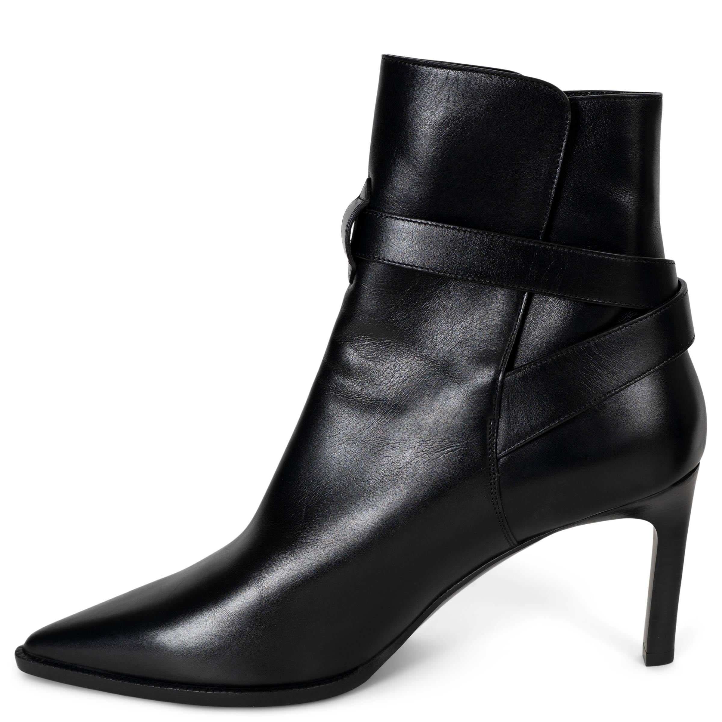 CELINE schwarz Leder VERNEUIL JODPHUR Booties Stiefel Schuhe 40 (Schwarz) im Angebot