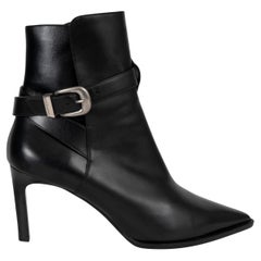 CELINE black leather VERNEUIL JODPHUR Booties Boots Shoes 40