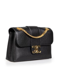 Céline Black Leather Victoire Bag