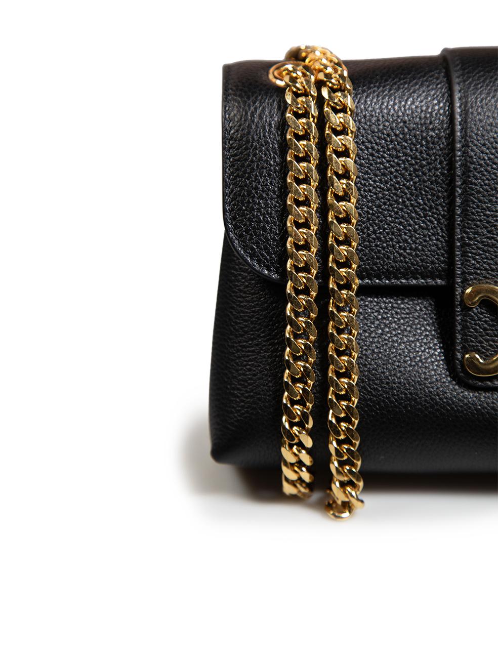Céline Black Leather Victoire Bag 4