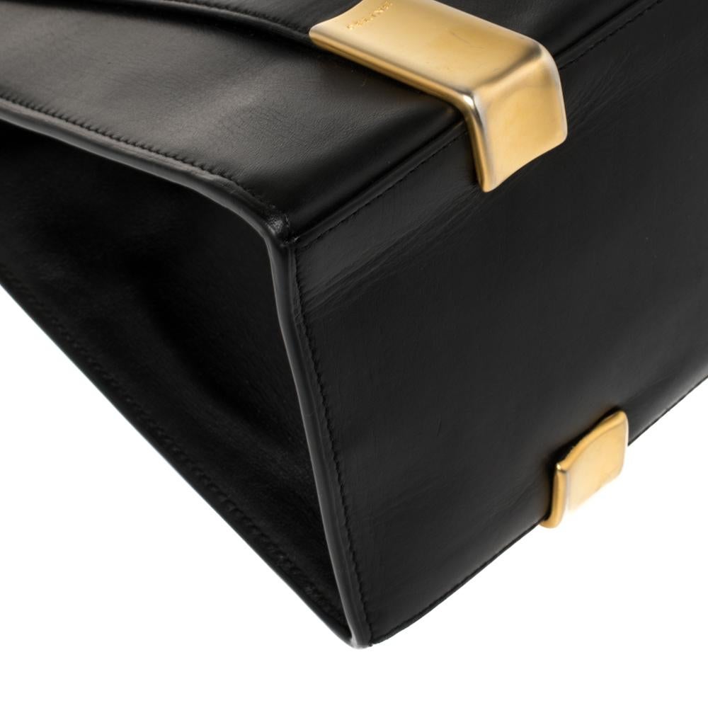 Celine Black Leather Vintage Tote 5