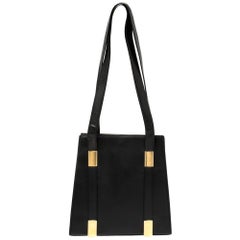 Celine Schwarz Leder Vintage Tote