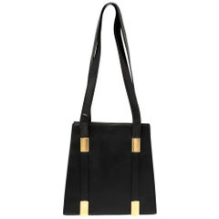 Celine Black Leather Vintage Tote