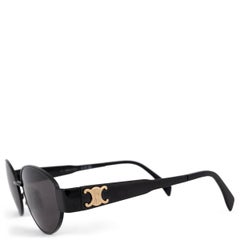 CELINE black metal TRIOMPHE 01 Sunglasses CL40235U