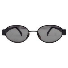 CELINE black metal TRIOMPHE 01 Sunglasses CL40235U