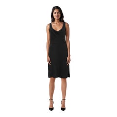 Céline Vestido Negro Midi Largo Sin Mangas Talla M