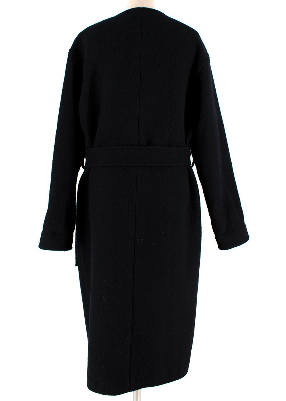 celine black wool coat