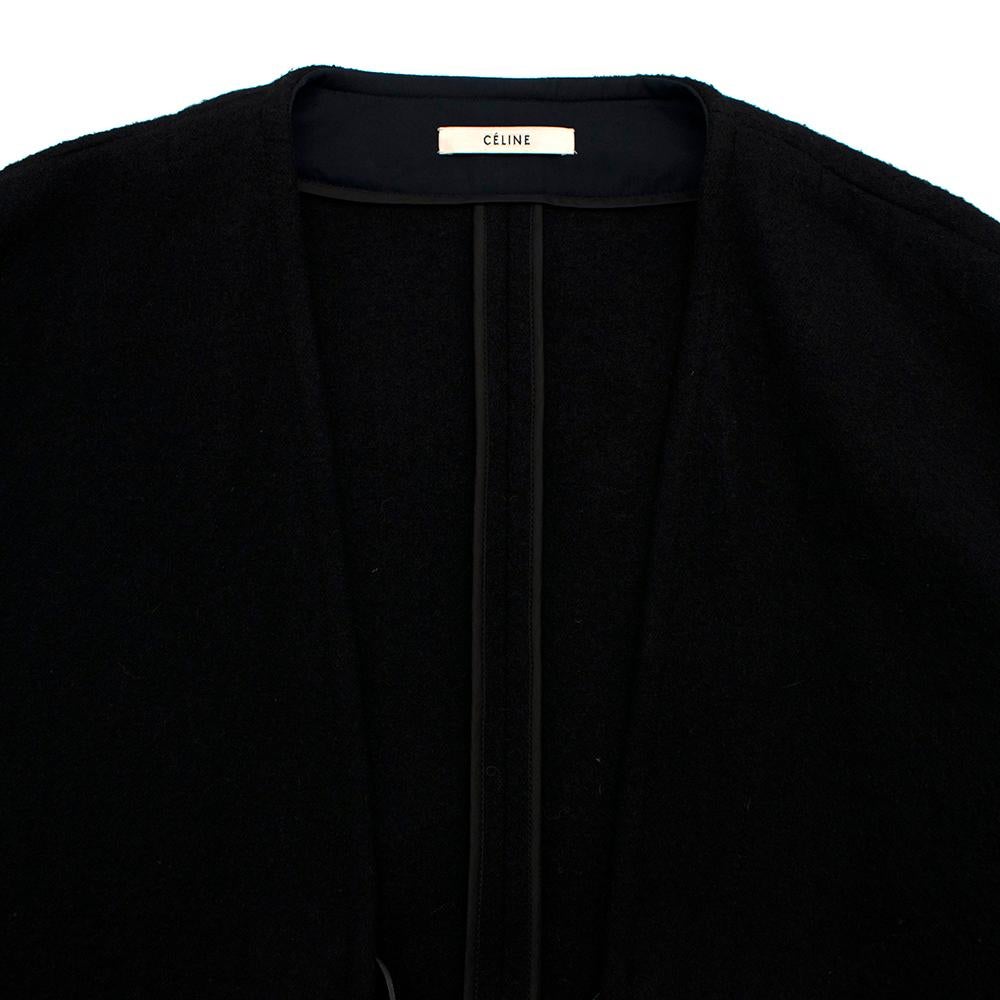 black wool belted coat