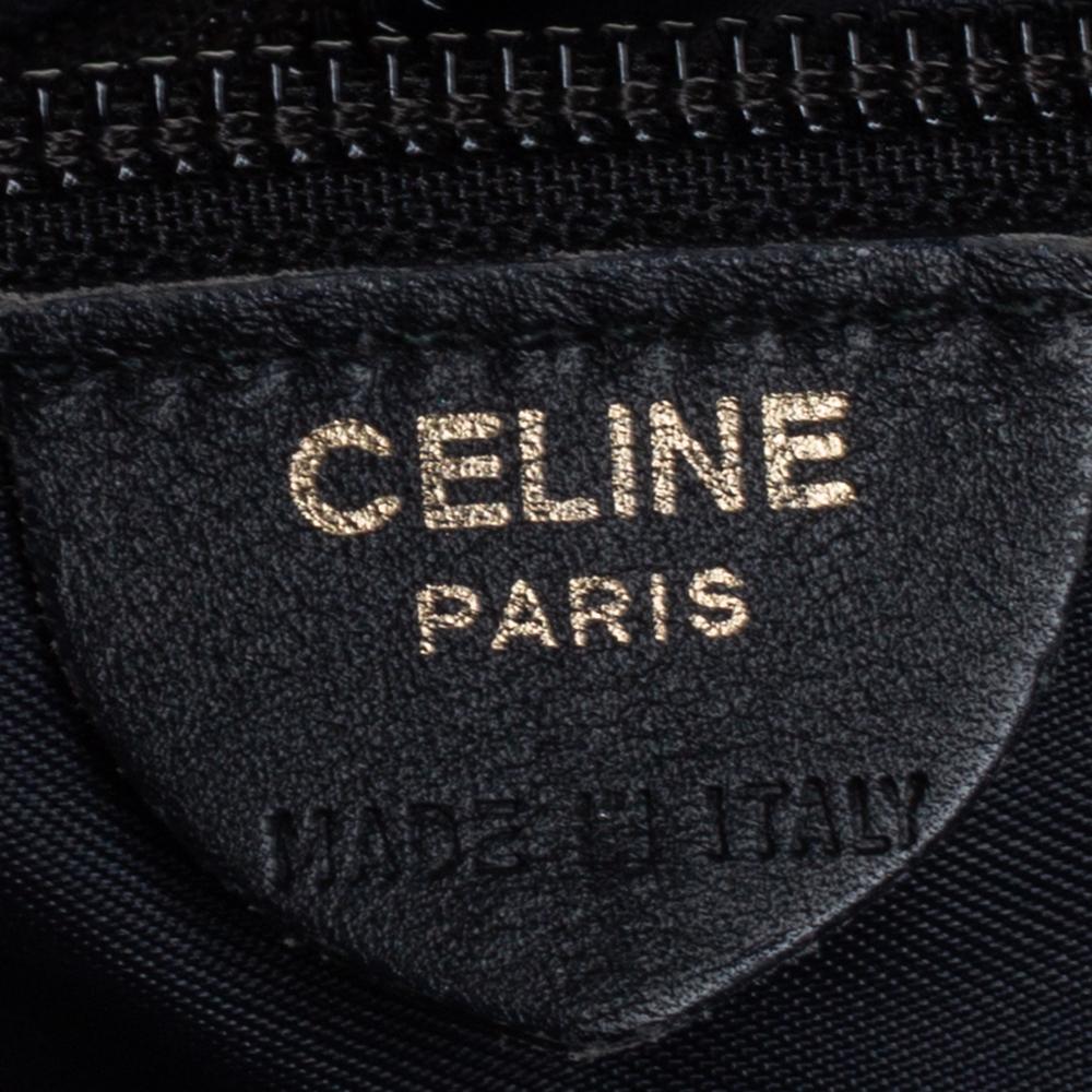 Celine Black Nylon and Leather Tote 7