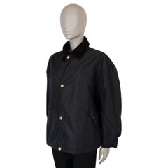 CELINE black nylon HUNTING Windbreaker Jacket 42 L