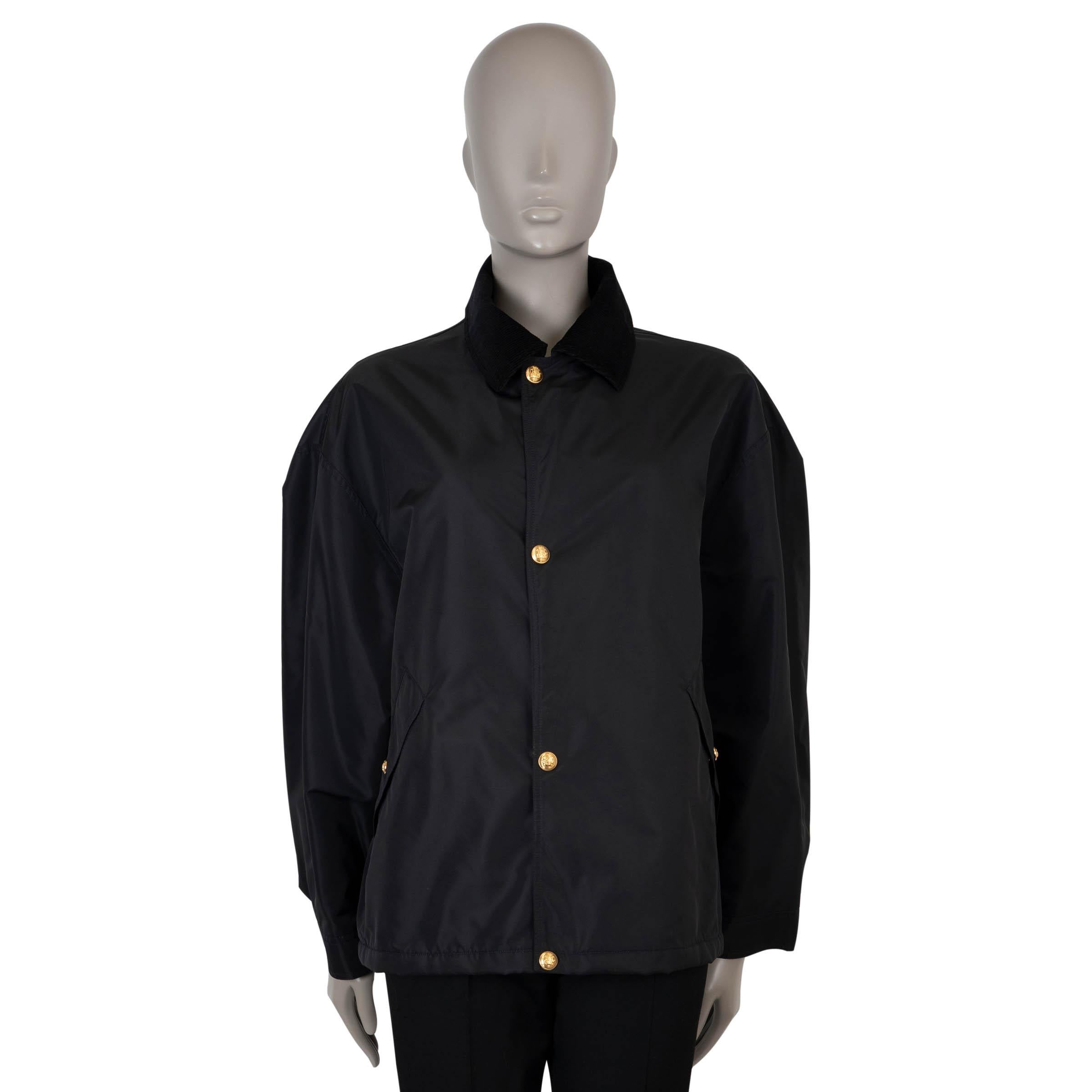 CELINE schwarzes Nylon HUNTING Windbreaker Jacke 42 L im Angebot