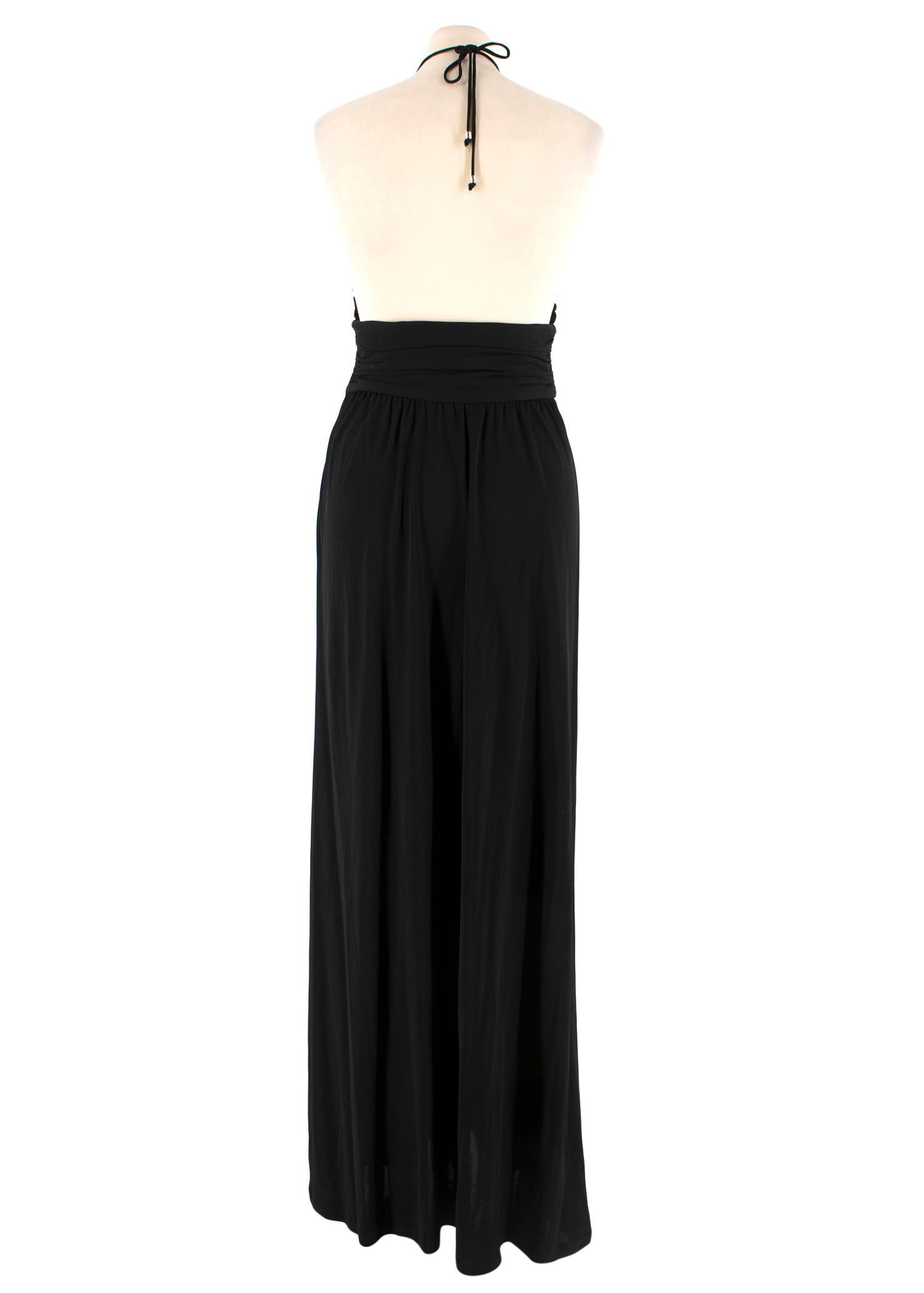 Celine Black Open-Back Halterneck Dress - Size US 4 In Excellent Condition In London, GB