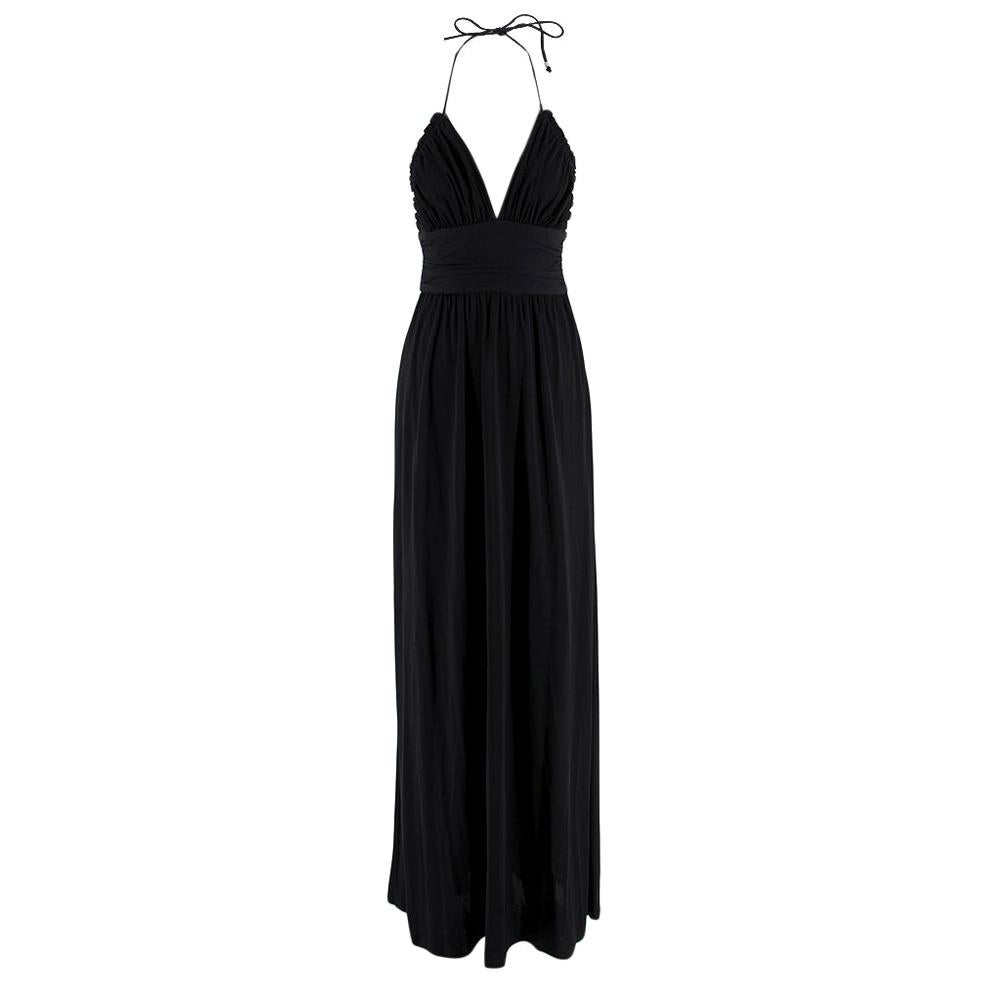 Celine Black Open-Back Halterneck Dress - Size US 4