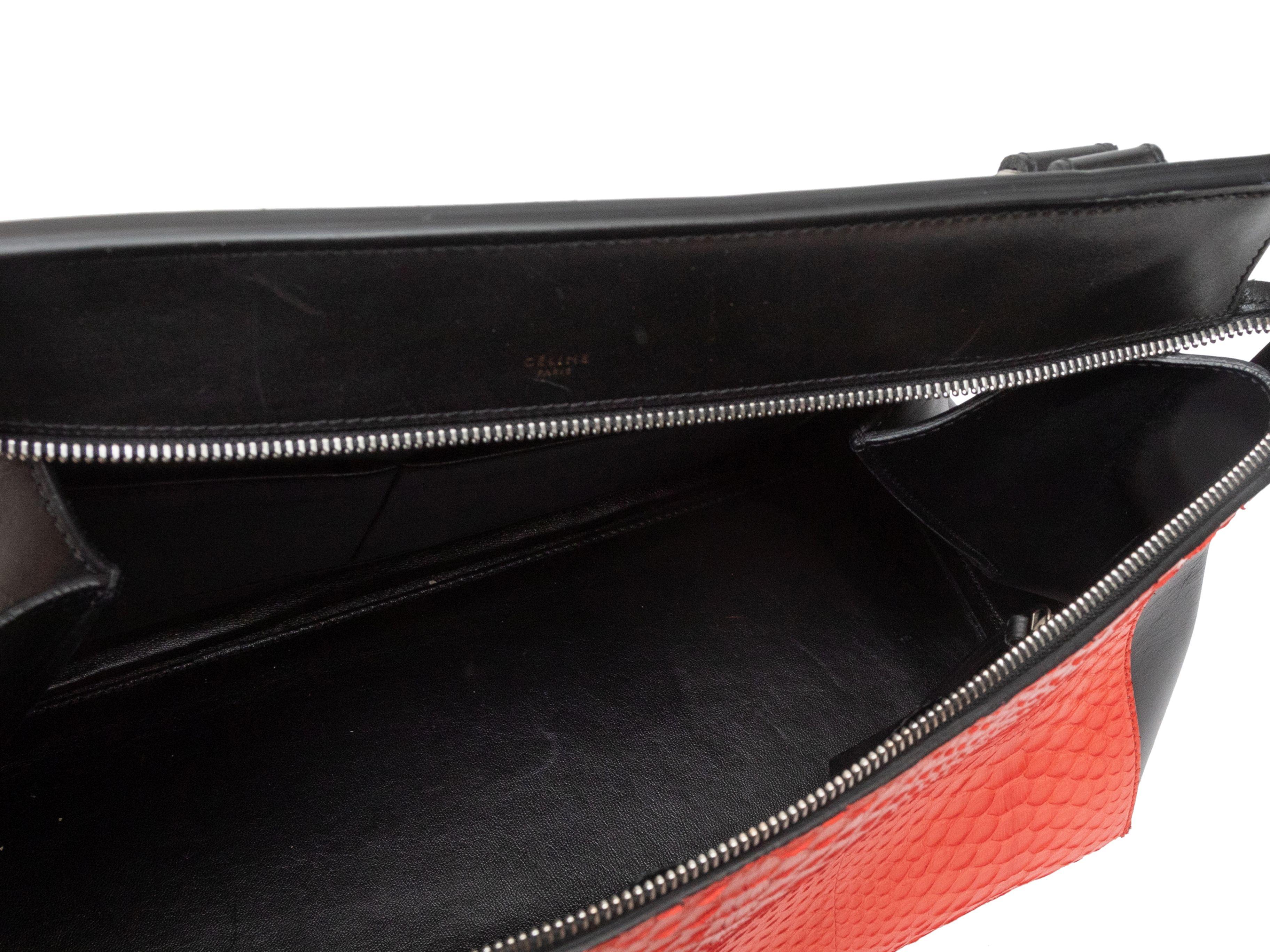 orange leather handbag