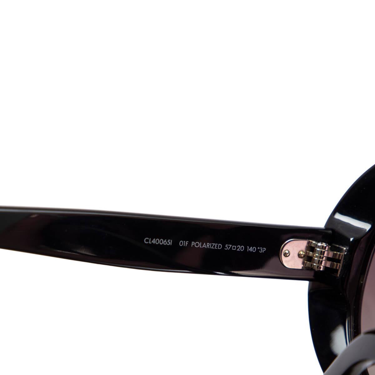 Céline - Lunettes de soleil ovales noires CL400651 Excellent état - En vente à Zürich, CH