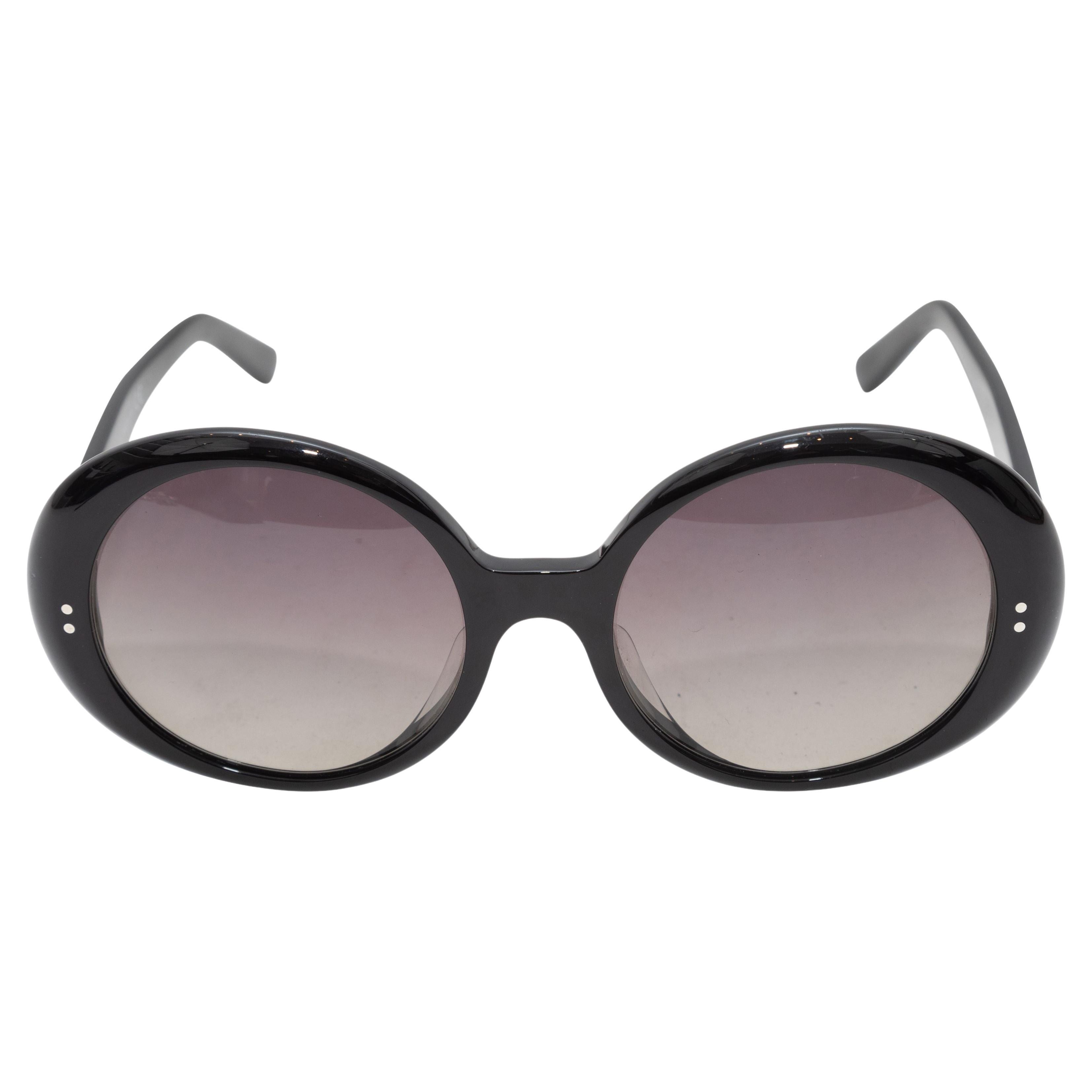 Celine Black Oversize Round Sunglasses