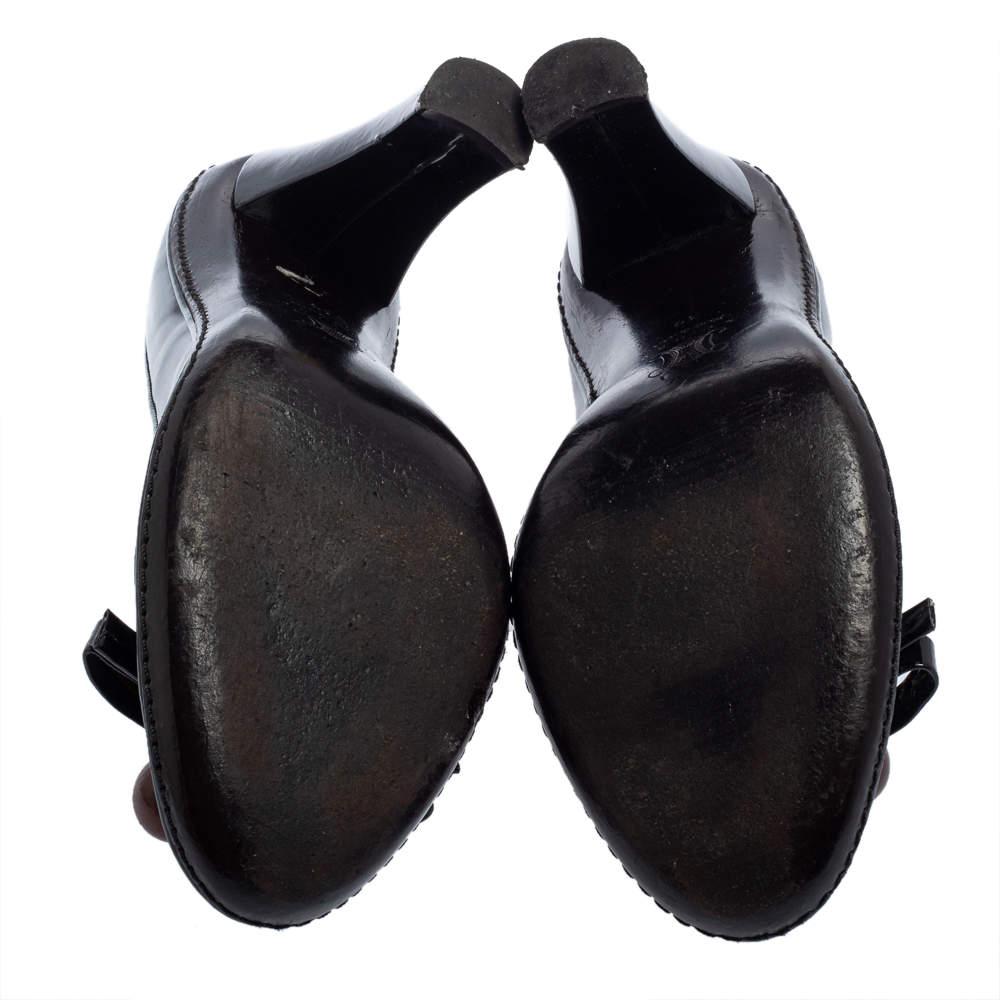 Celine Black Patent Leather Embellished Pumps Size 39 2