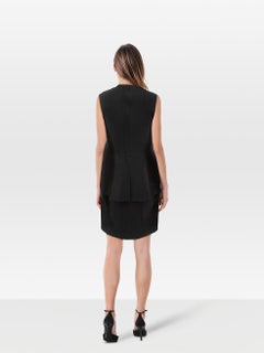 Céline Black Peplum Mini Dress Size L