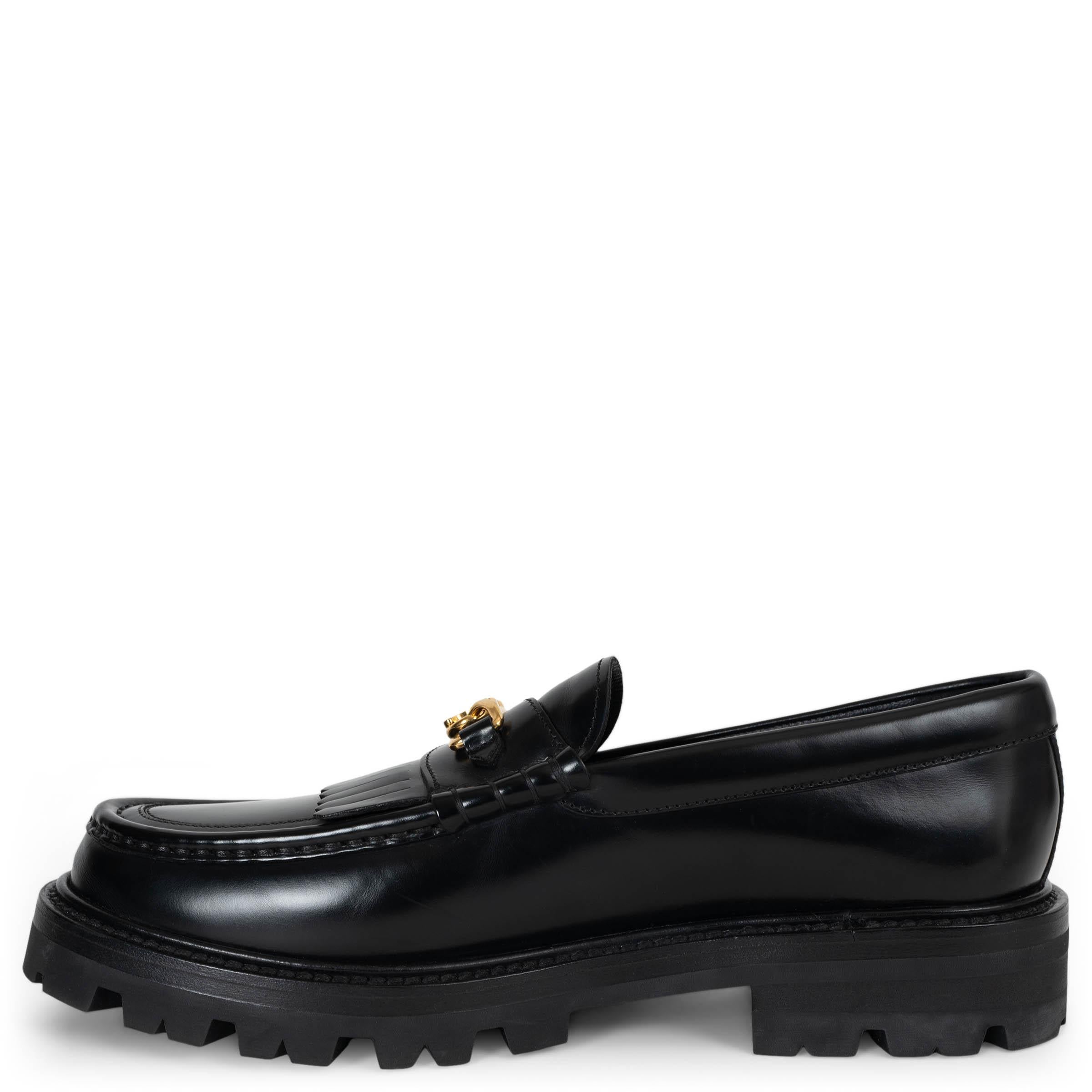 Nero CELINE nero pelle lucida MARGARET Mocassini Appartamenti Scarpe 40 in vendita