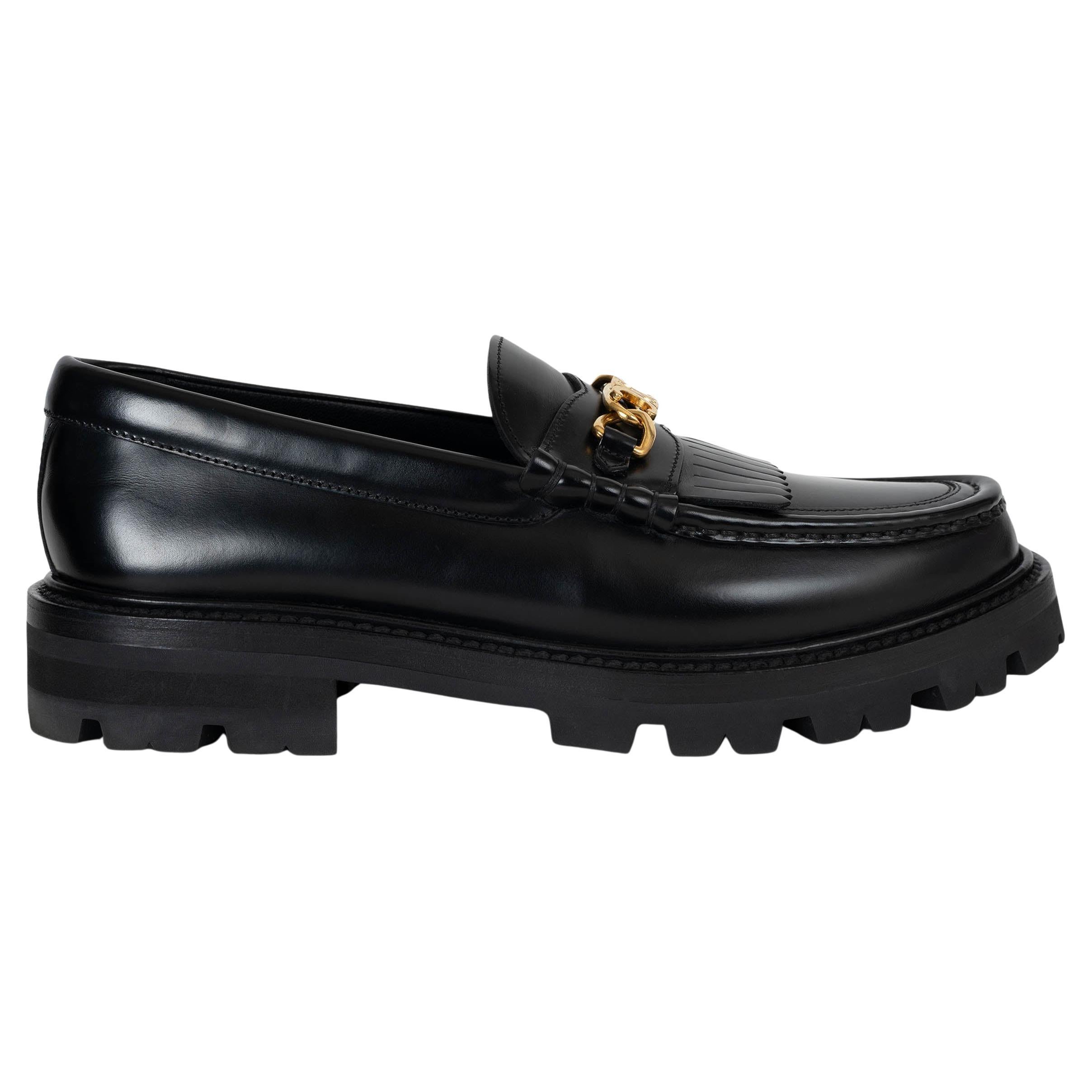 CELINE nero pelle lucida MARGARET Mocassini Appartamenti Scarpe 40 in vendita