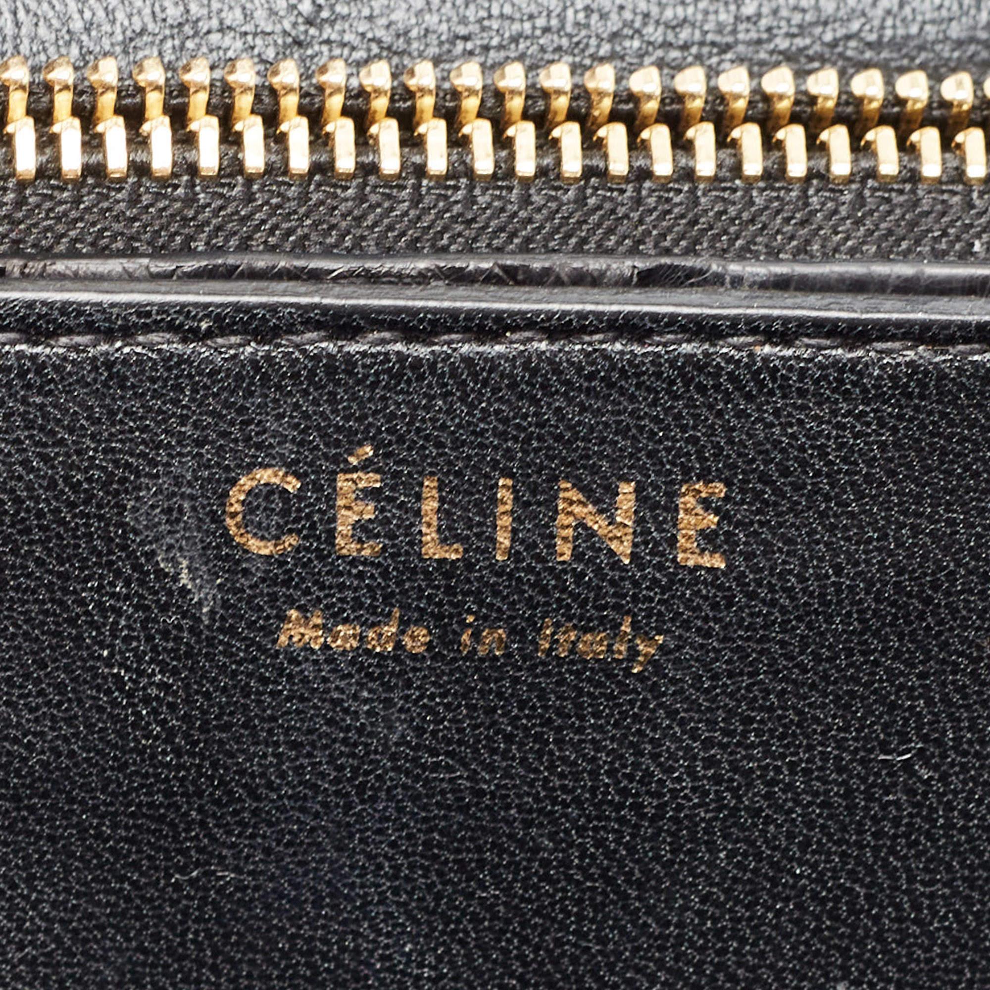 Celine Black Python Medium Classic Box Shoulder Bag For Sale 1