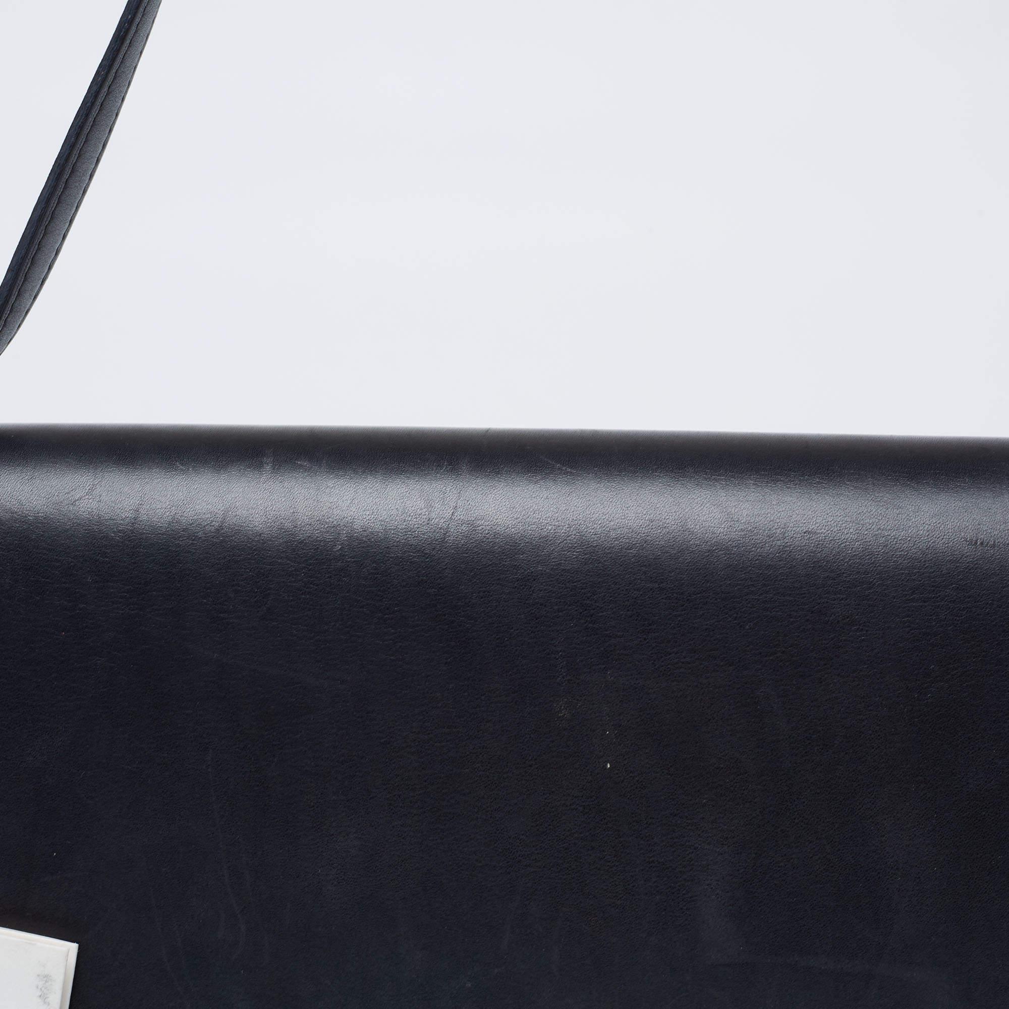 Celine Black/Red Leather Medium Case Bag 6