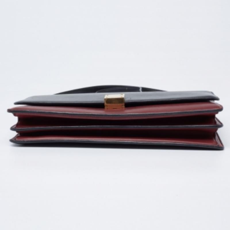Celine Black/Red Leather Medium Case Bag In Fair Condition For Sale In Dubai, Al Qouz 2