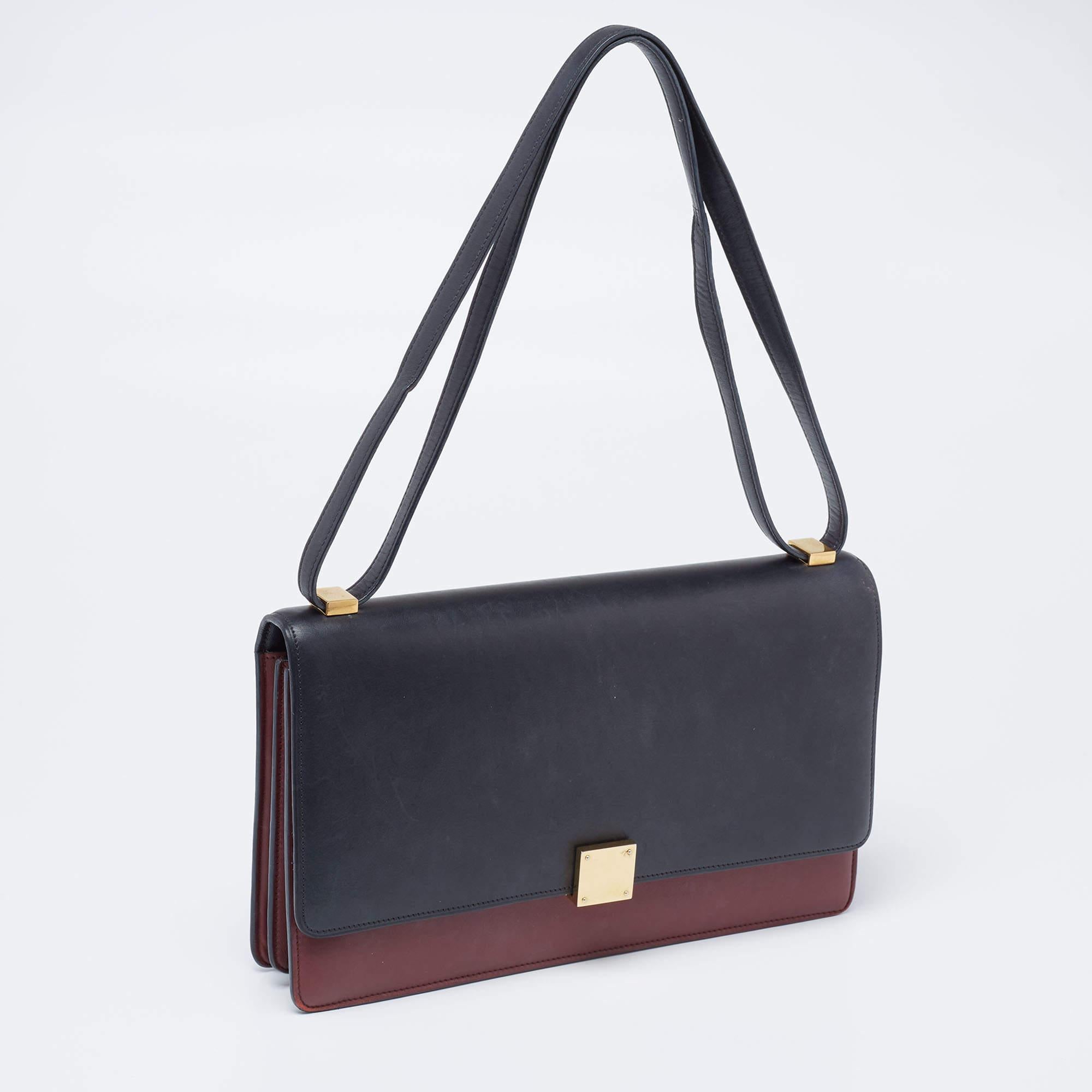 Women's Celine Black/Red Leather Medium Case Bag For Sale