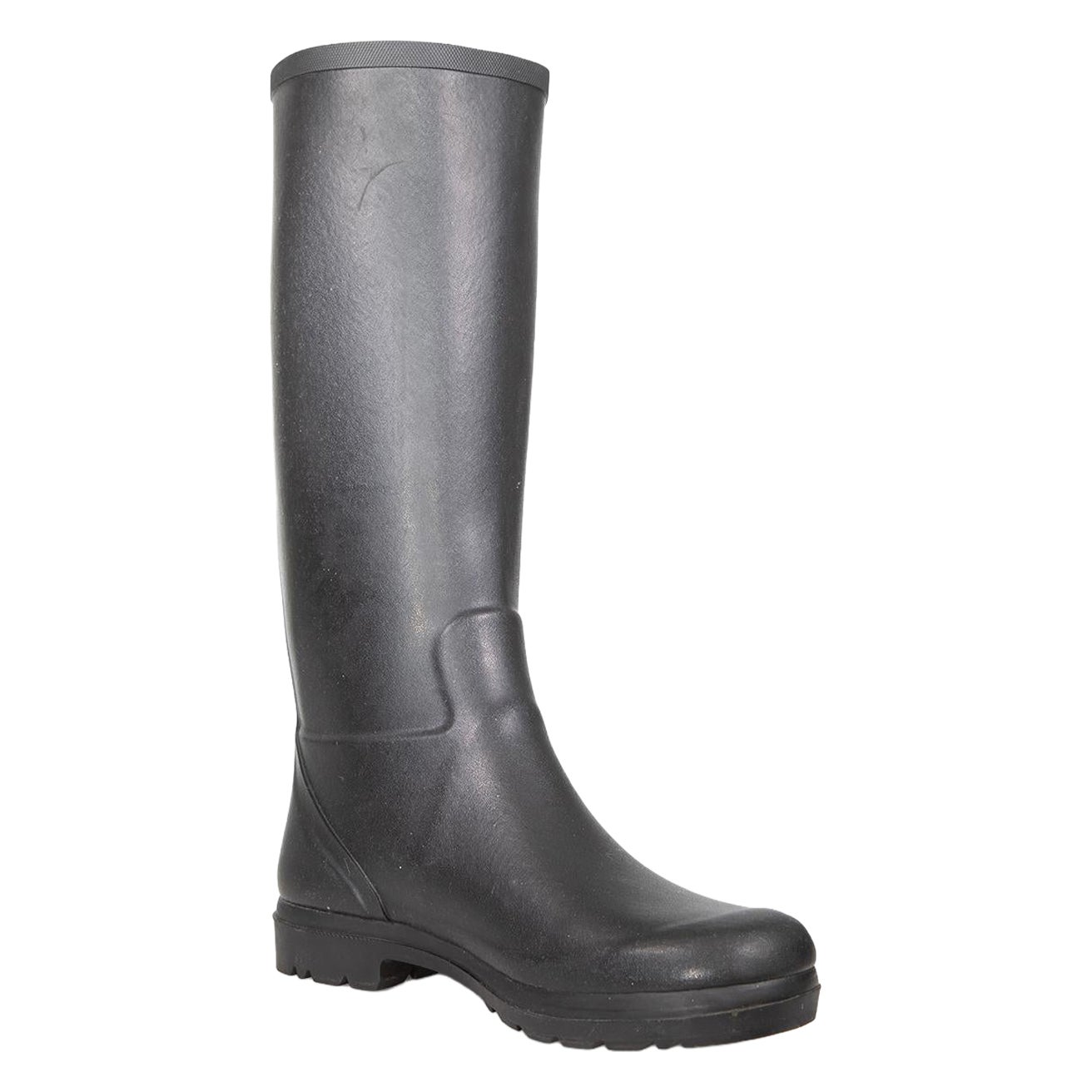 Céline Black Rubber Rain Boots Size IT 41 For Sale