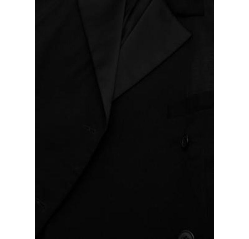 Celine Black Satin Double Breasted Coat For Sale 2