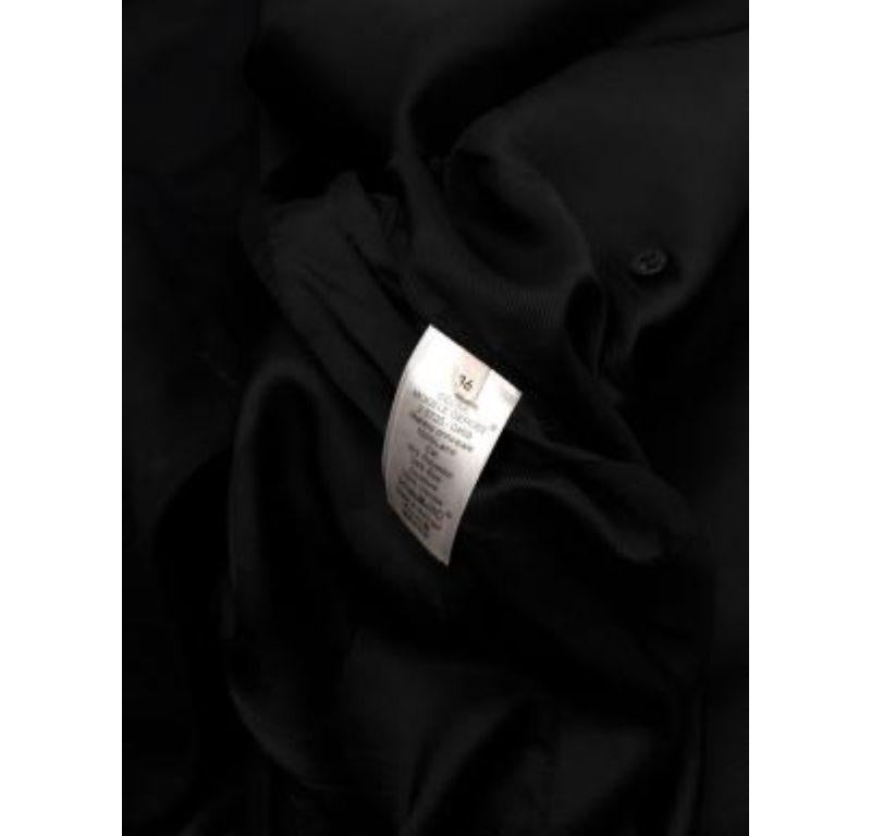 Celine Black Satin Double Breasted Coat For Sale 3