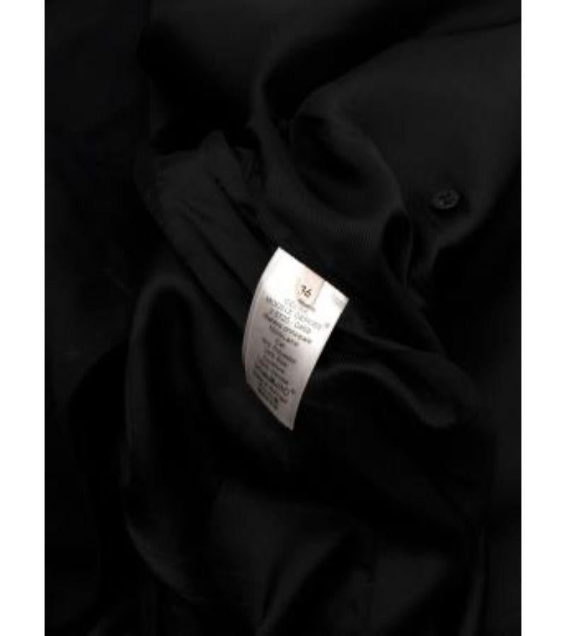 Celine Black Satin Double Breasted Coat For Sale 3