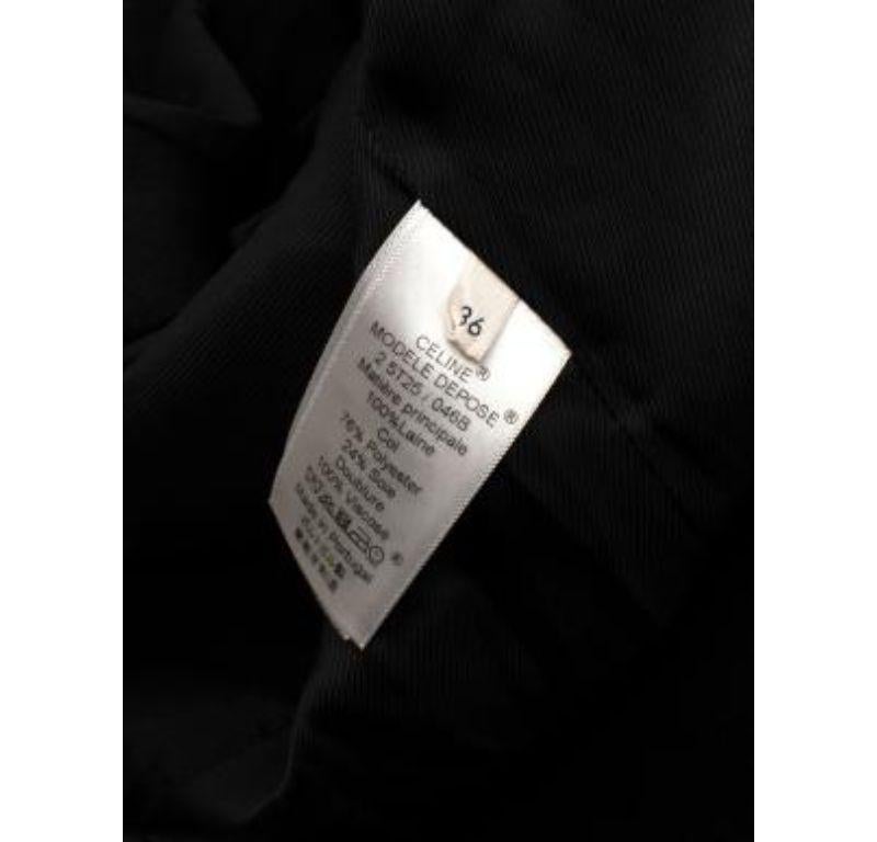 Celine Black Satin Double Breasted Coat For Sale 4