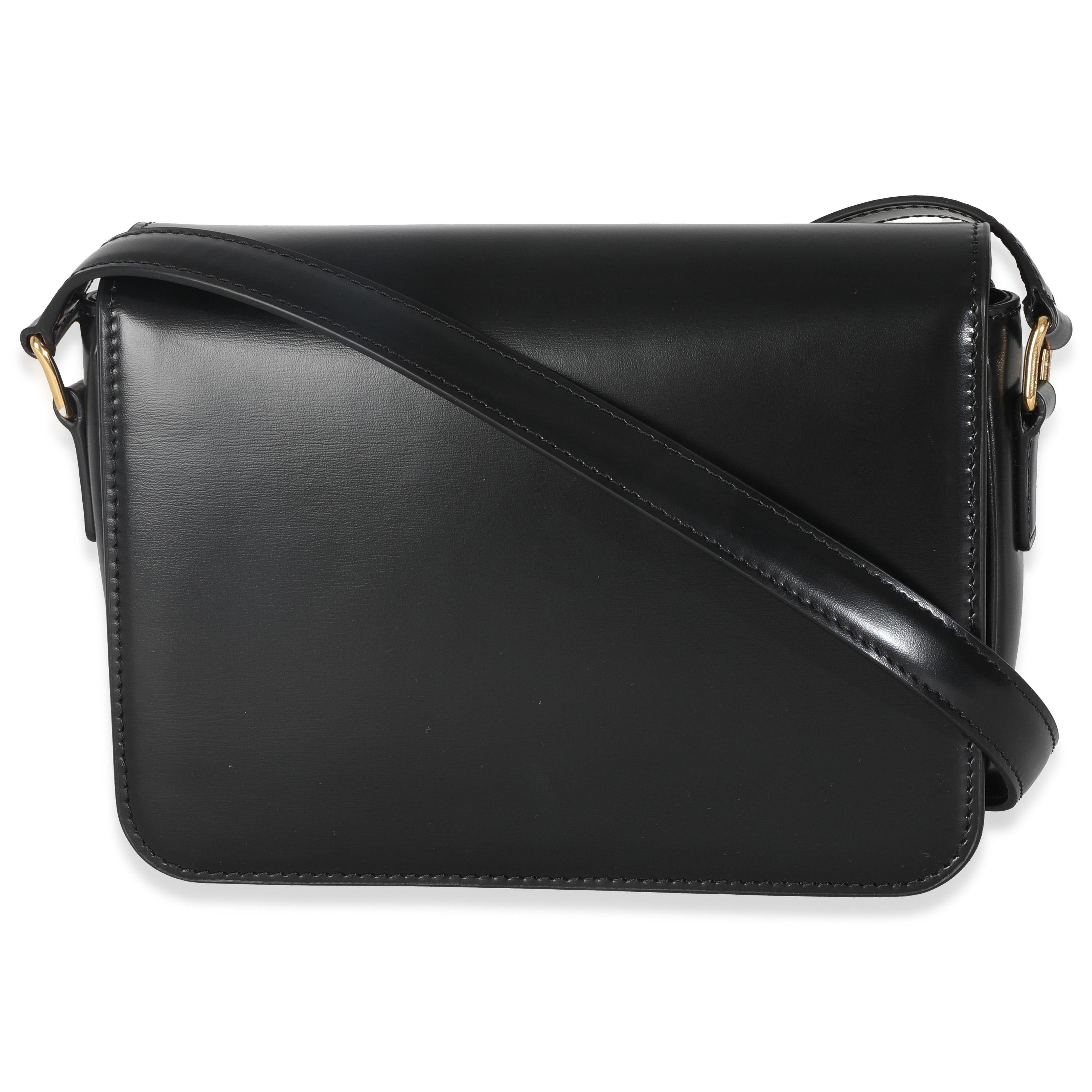 Celine Triomphe Teen in vitello nero lucido in vendita 2
