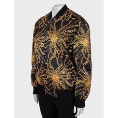 Celine Black Signature Print Bomber Jacket - Size S (FR36)