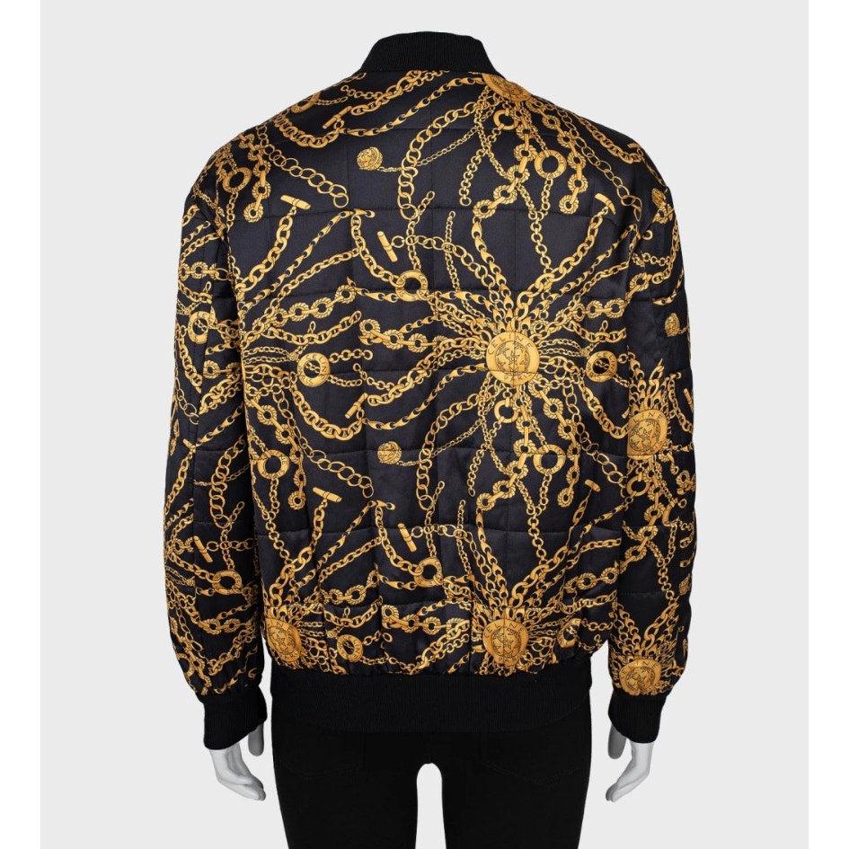 Nero Giacca bomber con stampa della firma nera di Celine - Taglia S (FR36) in vendita