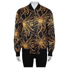 Giacca bomber con stampa della firma nera di Celine - Taglia S (FR36)