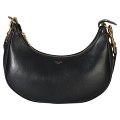 Celine Black Smooth Calfskin Medium Ava Strap Bag