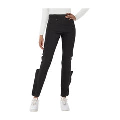 Céline Black Stretchy Zip Cuff Leggings Size L
