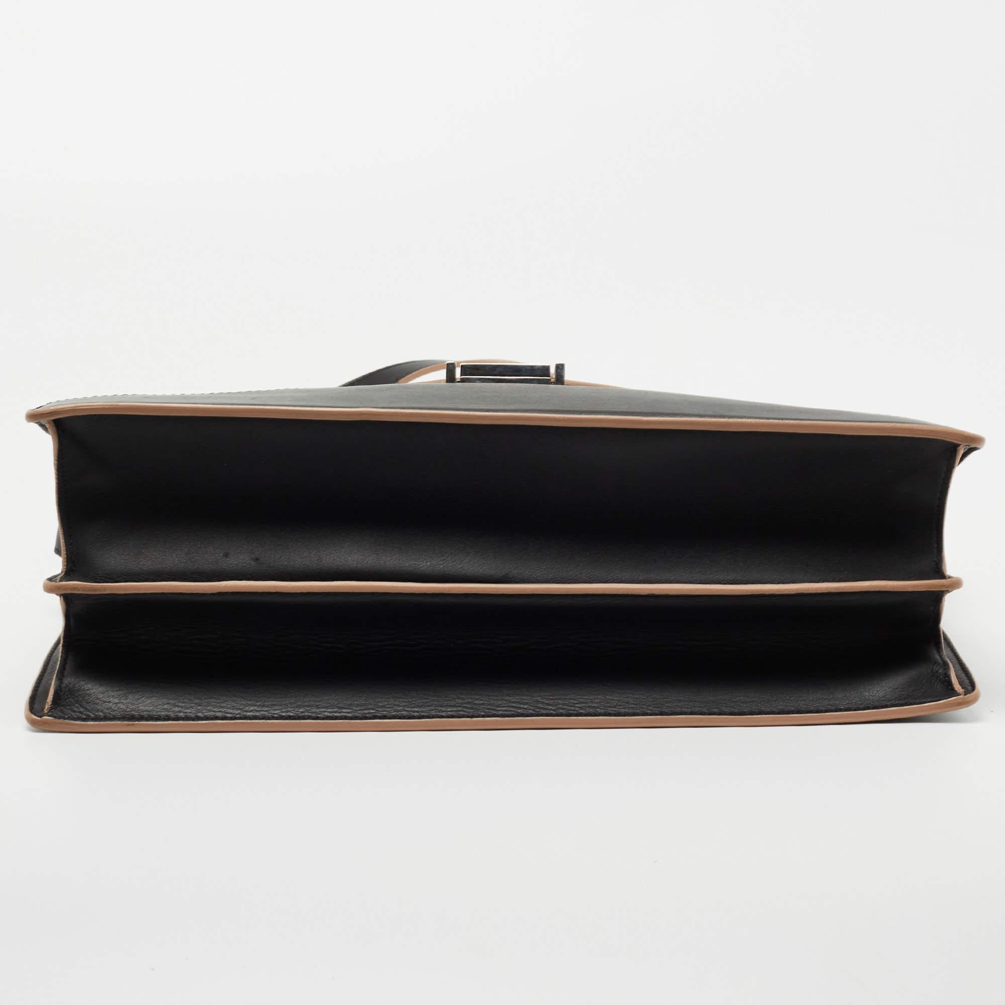 Celine Black Suede and Leather Diamond Clutch 1