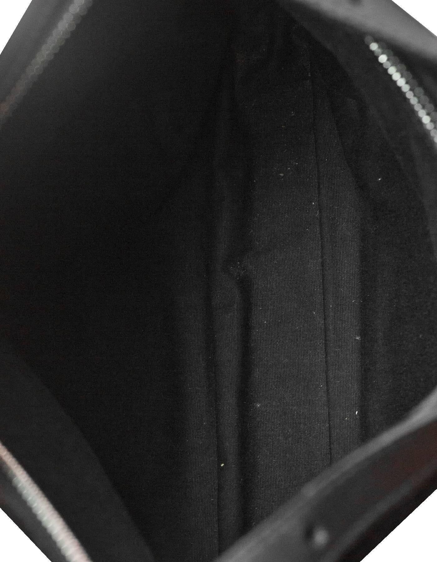  Celine Black Suede Embossed C Logo Shoulder Bag In Excellent Condition In New York, NY