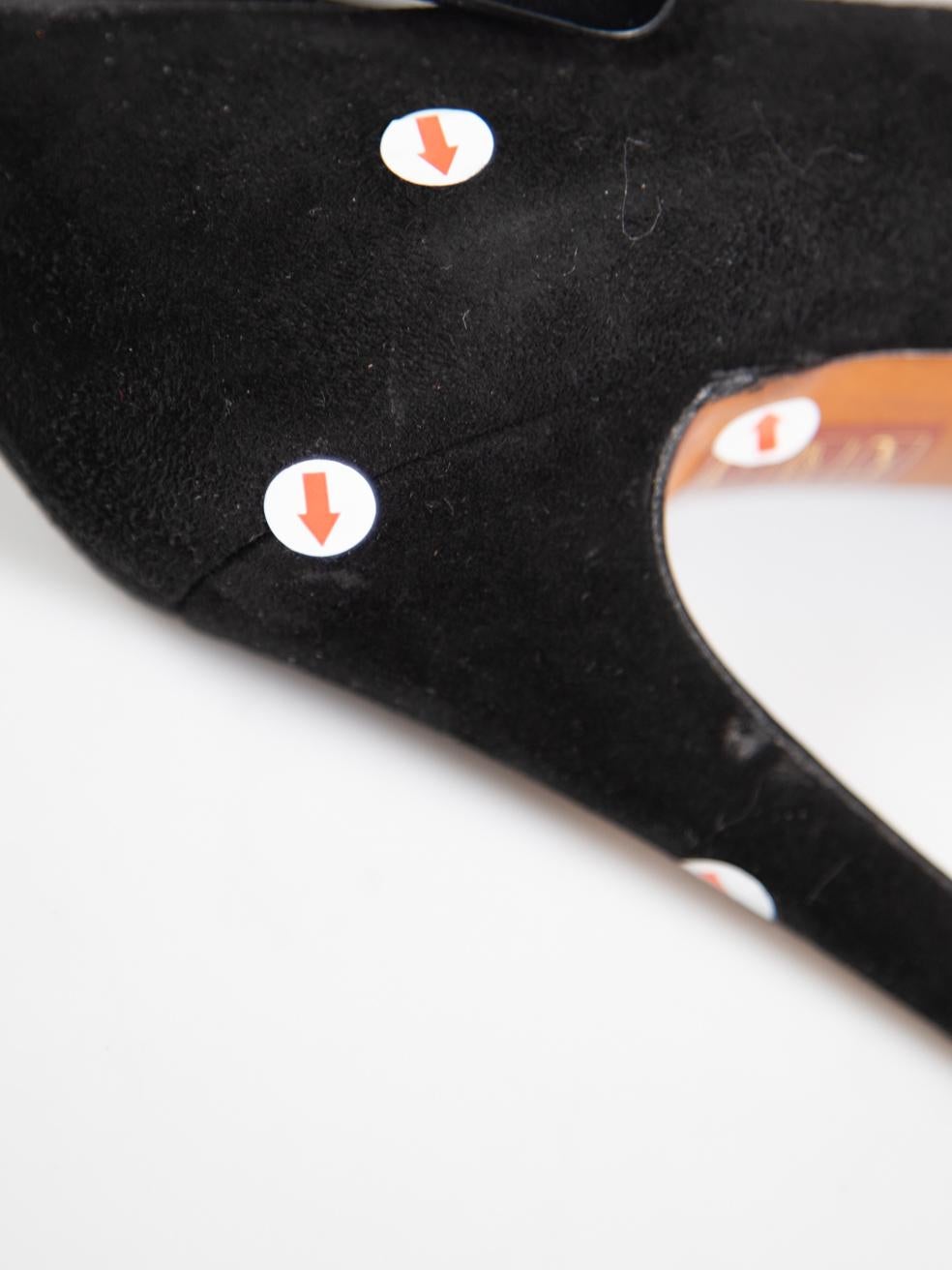 Céline - Escarpins en daim noir à bout arrondi et à bride de cheville - Taille FR 39 en vente 1