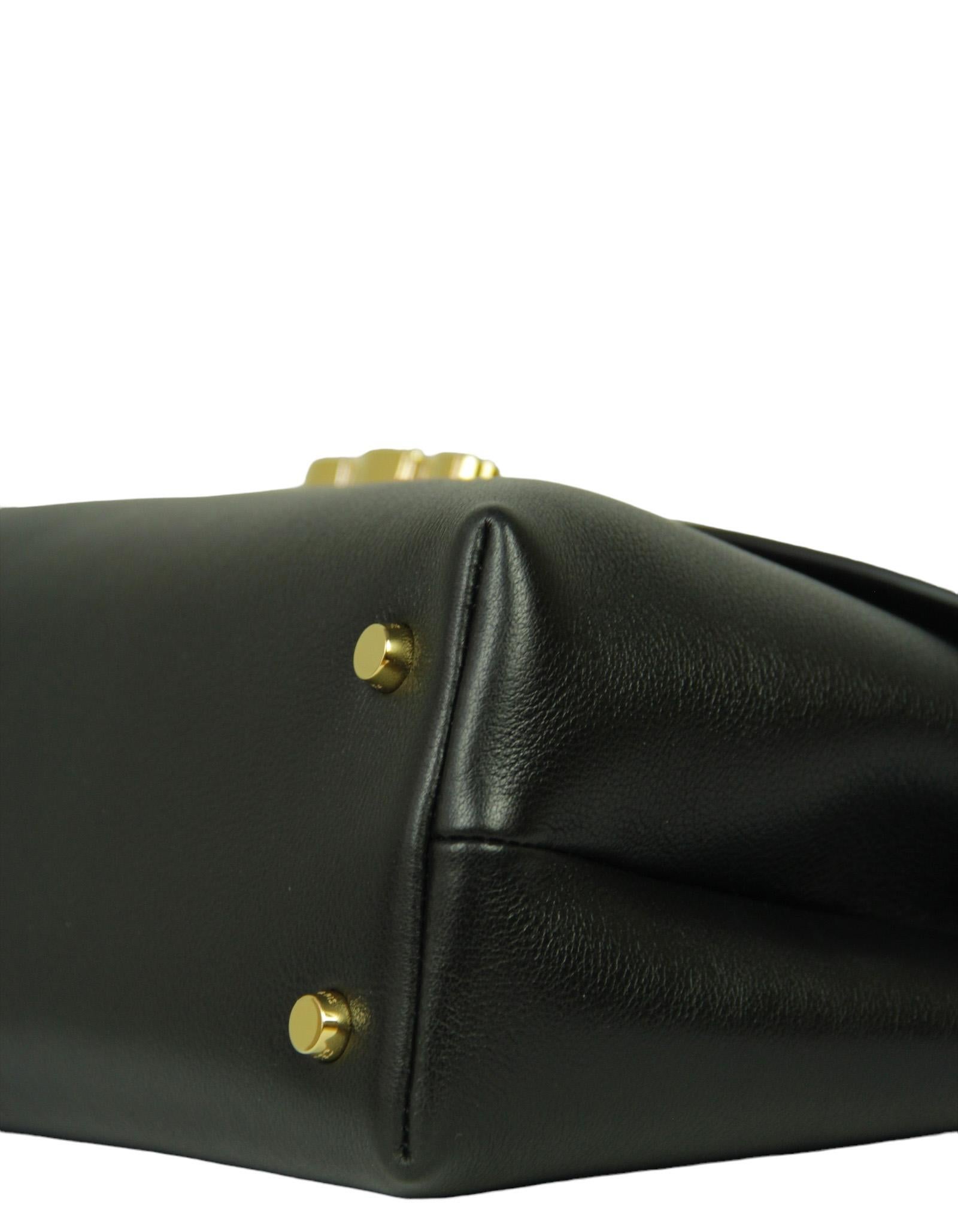medium nino bag in supple calfskin black