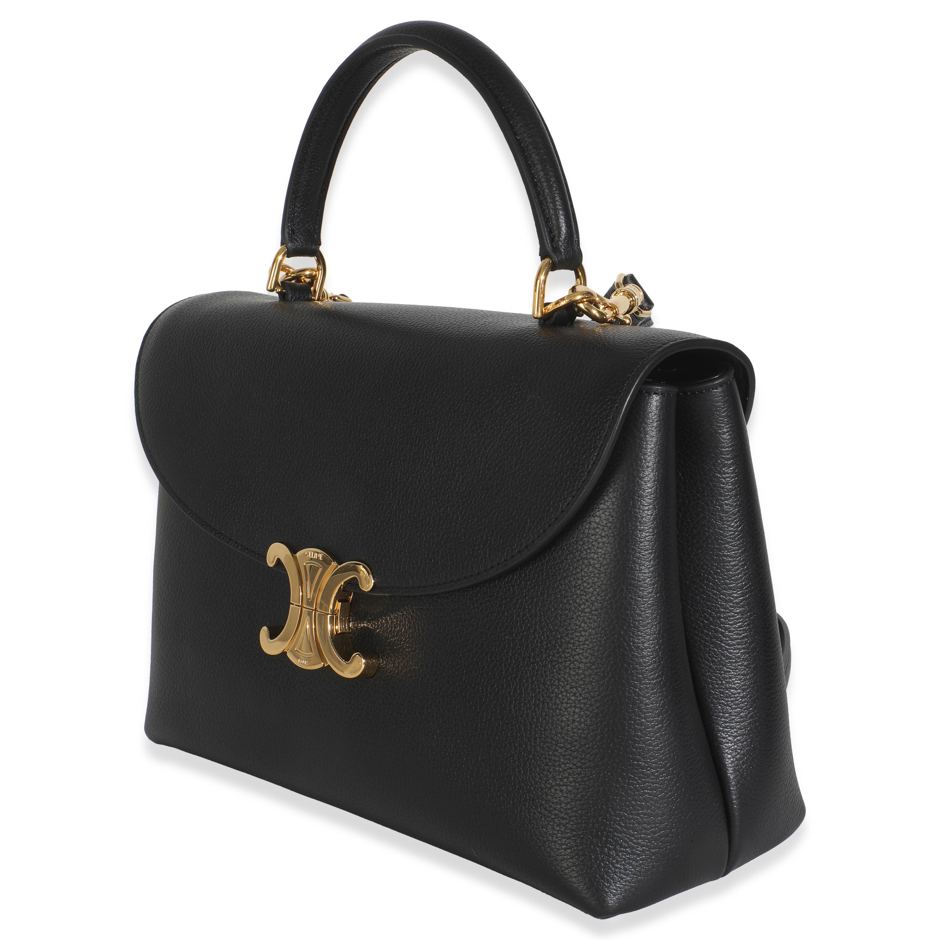 Celine Black Supple Calfskin Medium Nino Bag Neuf - En vente à New York, NY